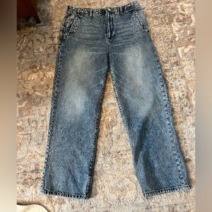 Pilcro Anthropology High-Rise Faded Blue Jeans